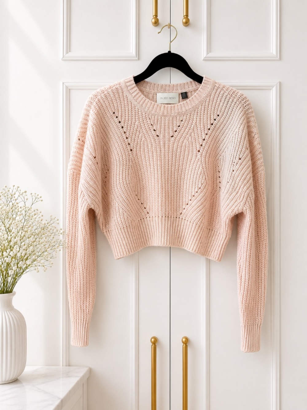 Pink Crop Pullover